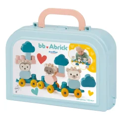 Dierentrein Beer met Bouwblokken in Koffer, 28dlg.-Abrick New