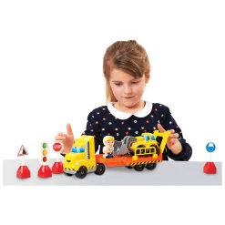 Vrachtwagen met Graafmachine><noscript><img width=