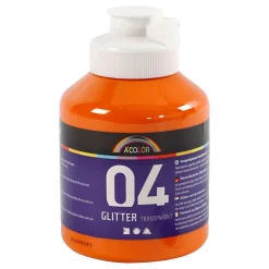 Creativ Company Acrylverf Glitter voor Kinderen - Oranje, 500ml Discount