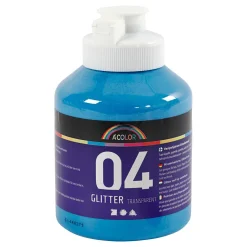 Acrylverf Glitter voor Kinderen - Blauw, 500ml-Creativ Company