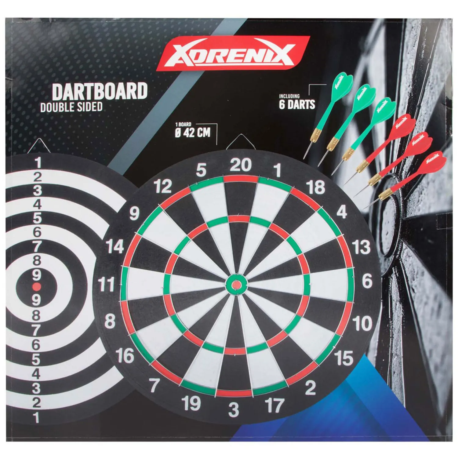 Adrenix Dartbord Klassiek met 6 Pijlen Best