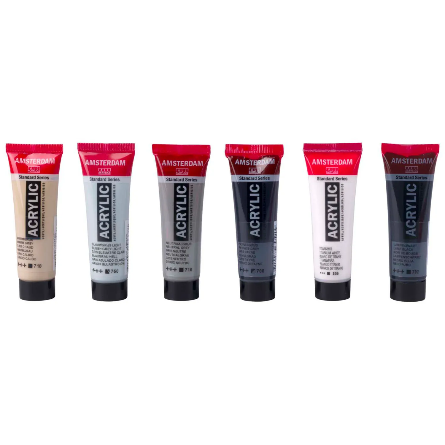 Bruynzeel Amsterdam Standard Series Acrylverf Grijstinten Set 20ml, 6dlg. Sale
