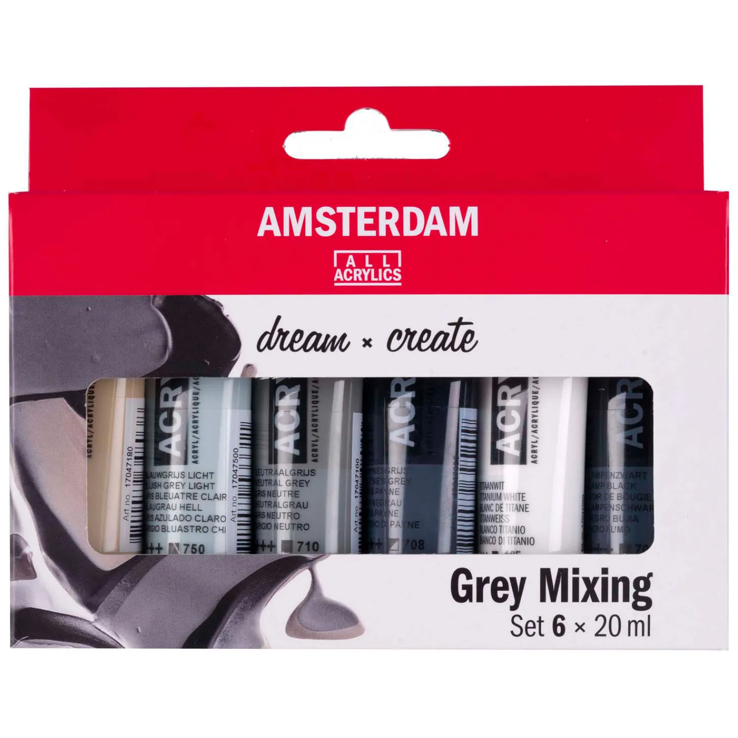 Bruynzeel Amsterdam Standard Series Acrylverf Grijstinten Set 20ml, 6dlg. Sale