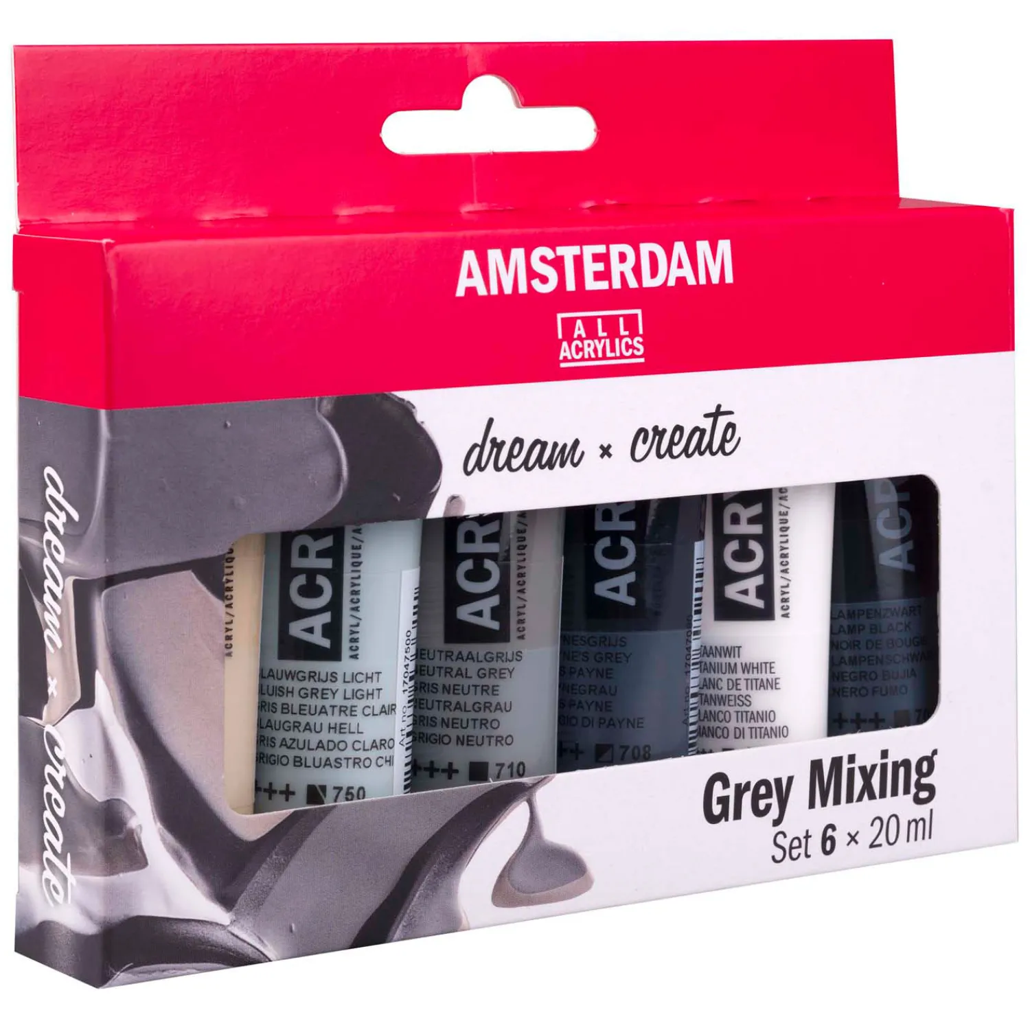 Bruynzeel Amsterdam Standard Series Acrylverf Grijstinten Set 20ml, 6dlg. Sale