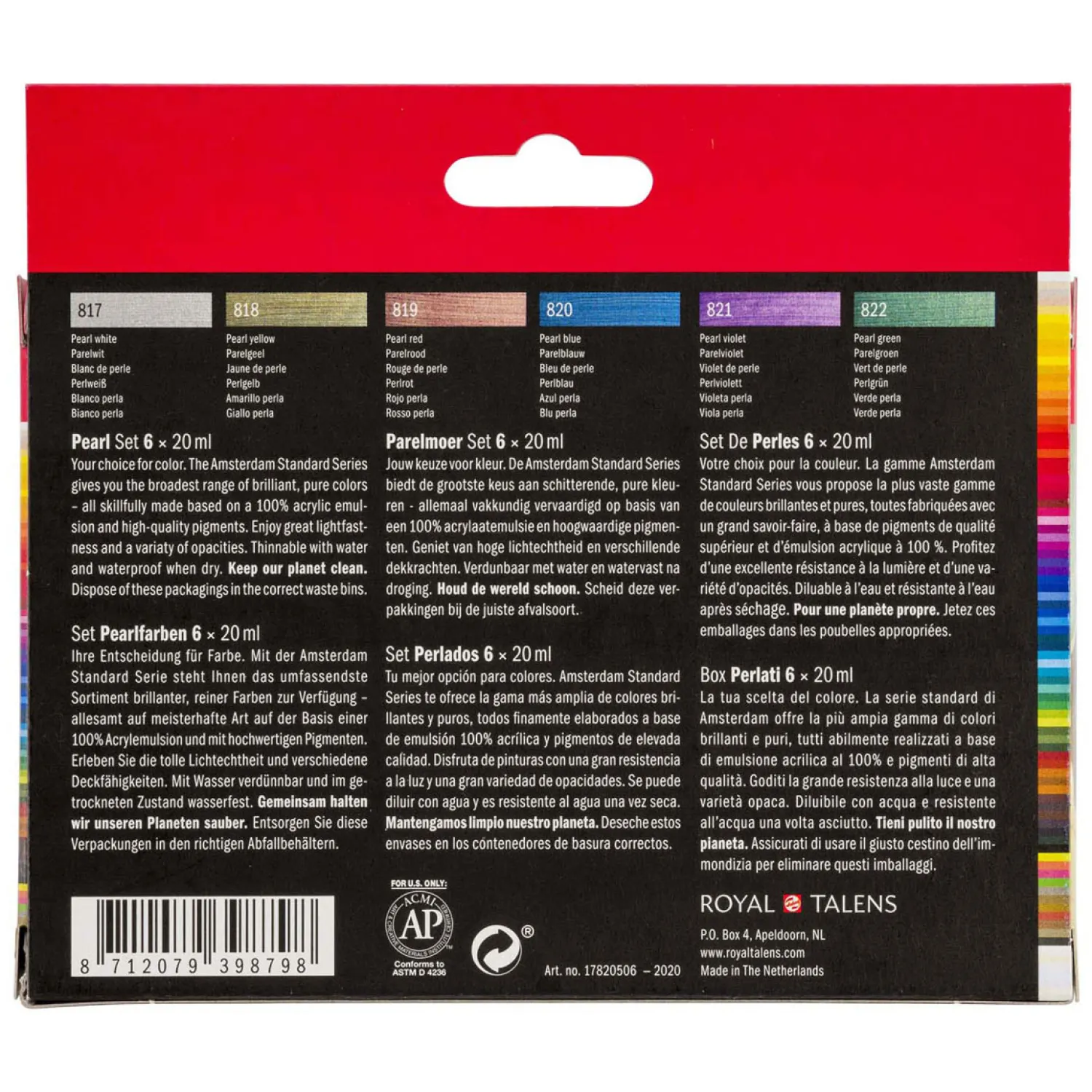 Amsterdam Standard Series Acrylverf Parelmoer Set 20ml, 6dlg.>Bruynzeel Online