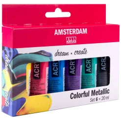 Amsterdam Standard Series Acrylverf Kleurrijke Metallic Set 20ml, 6dlg.-Bruynzeel Sale