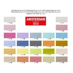 Bruynzeel Amsterdam Standard Series Acrylverf Zachte Kleuren Set 20ml, 24dlg. Clearance