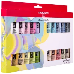 Bruynzeel Amsterdam Standard Series Acrylverf Zachte Kleuren Set 20ml, 24dlg. Clearance