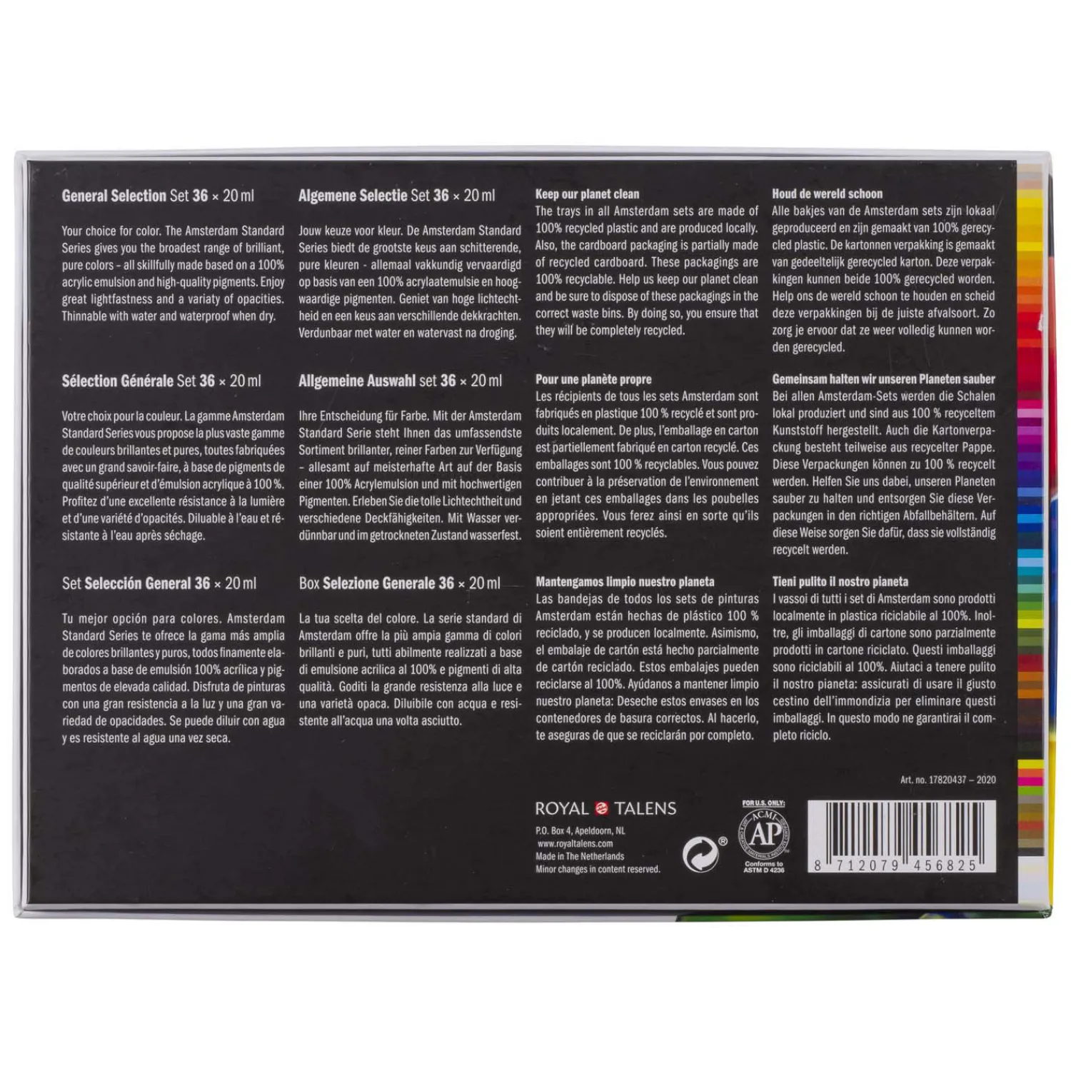 Amsterdam Standard Series Acrylverf Algemene Selectie Set 20ml, 36dlg.-Bruynzeel New