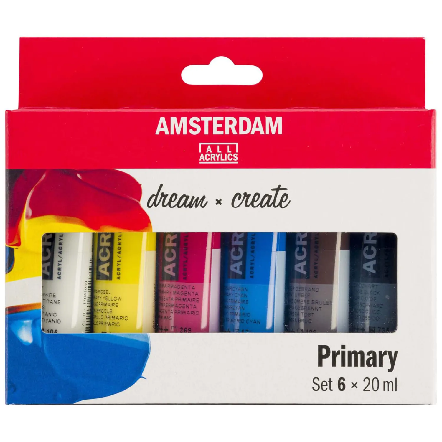 Amsterdam Standard Series Acrylverf Primaire Set 20ml, 6dlg.-Bruynzeel Best