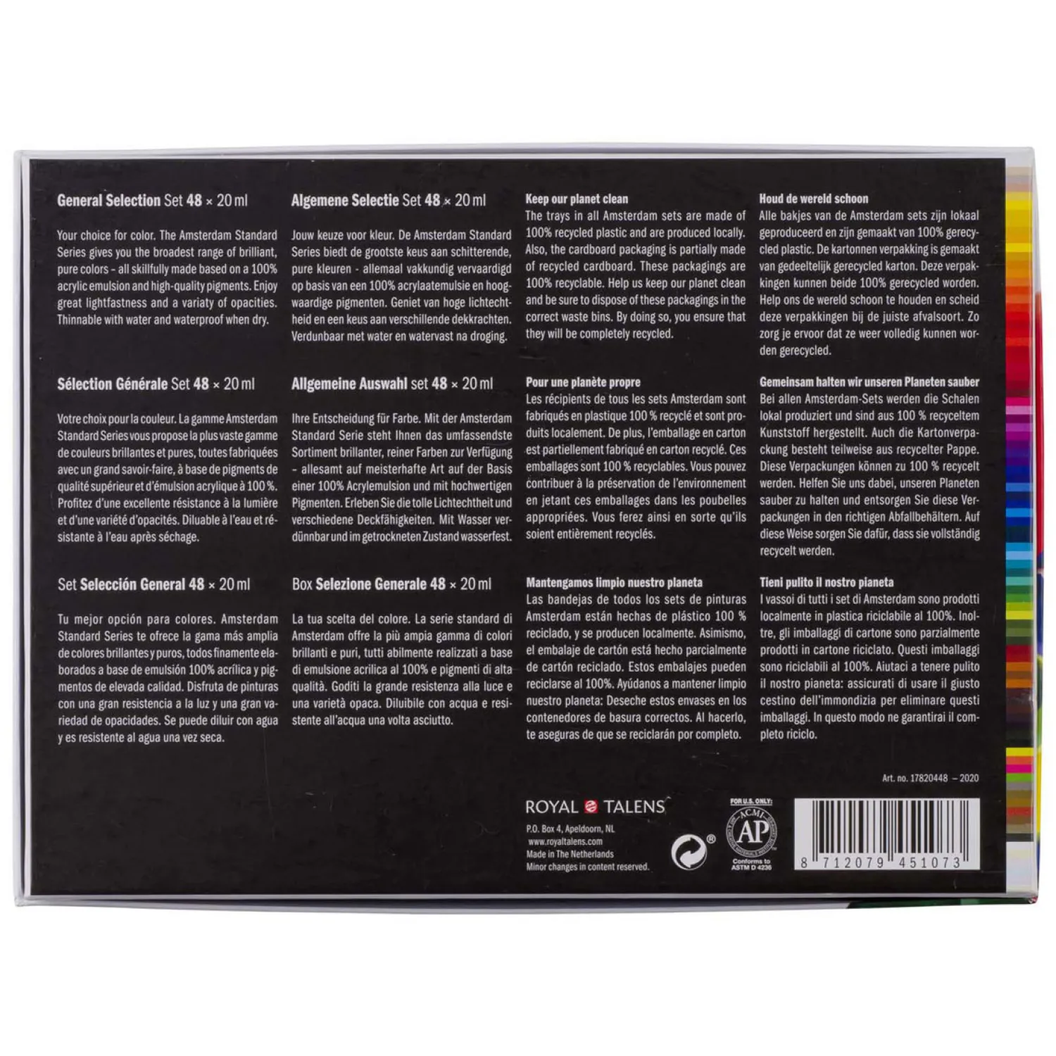 Amsterdam Standard Series Acrylverf Algemene Selectie Set 20ml, 48dlg.>Bruynzeel Outlet
