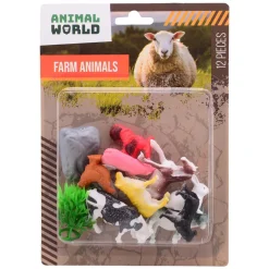 Johntoy Animal World - Boerderij Dieren Speelset, 12dlg. Hot