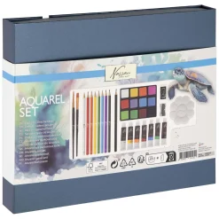 Aquarel Art Verf- en Tekenset, 34dlg.-Creative Craft Group Clearance