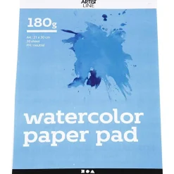 Aquarelblok Wit A4 180gr, 20 Vellen-Creativ Company Hot