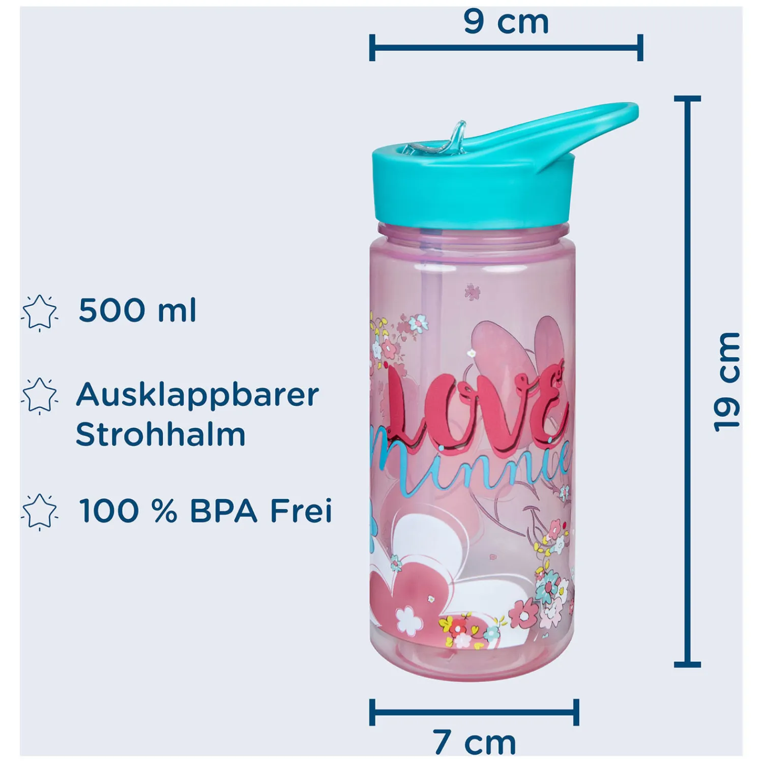 Areo Drinkfles Minnie Mouse, 500ml>Undercover Clearance