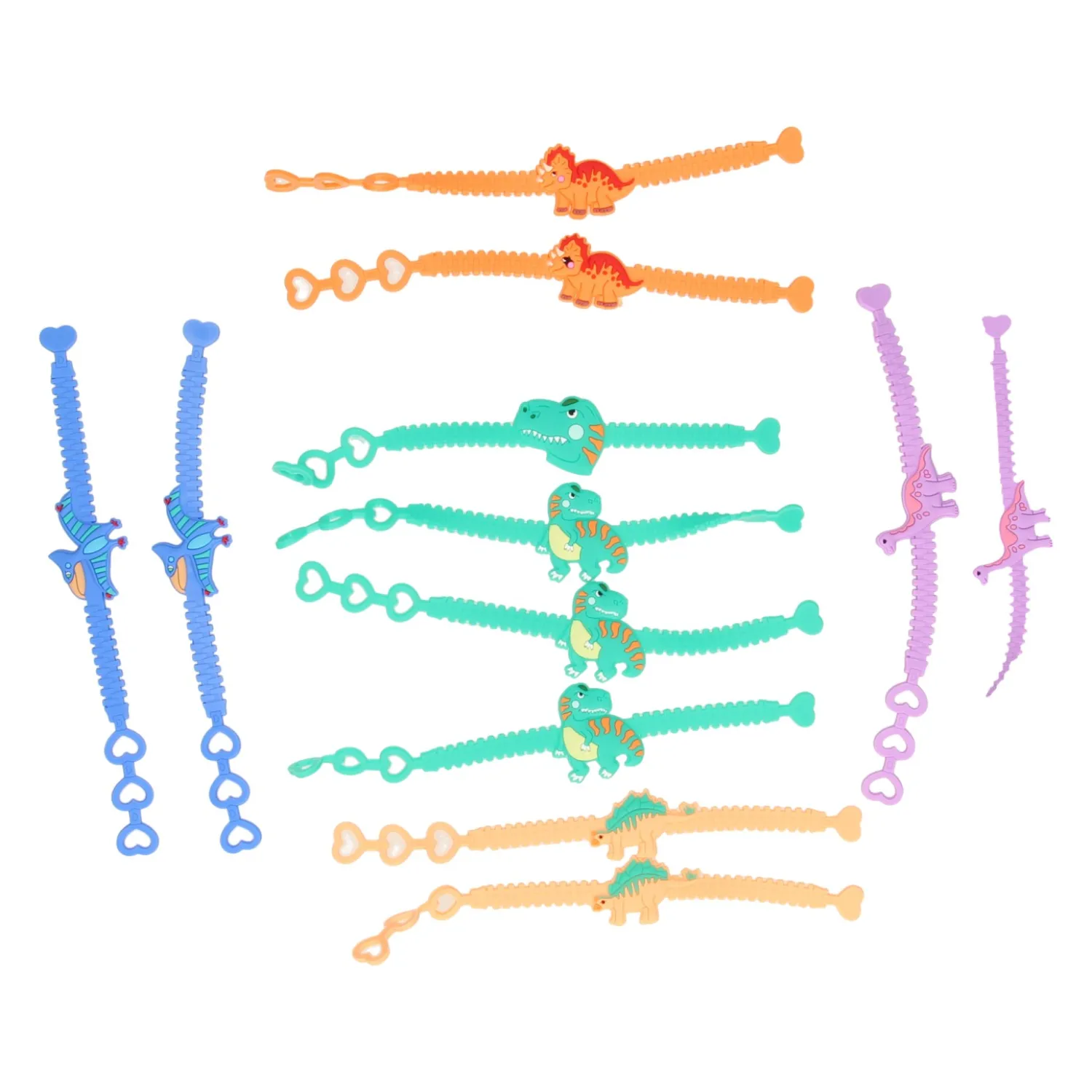 Armband Dinosaurus Kleur, set van 12st.>Duckiez Sale