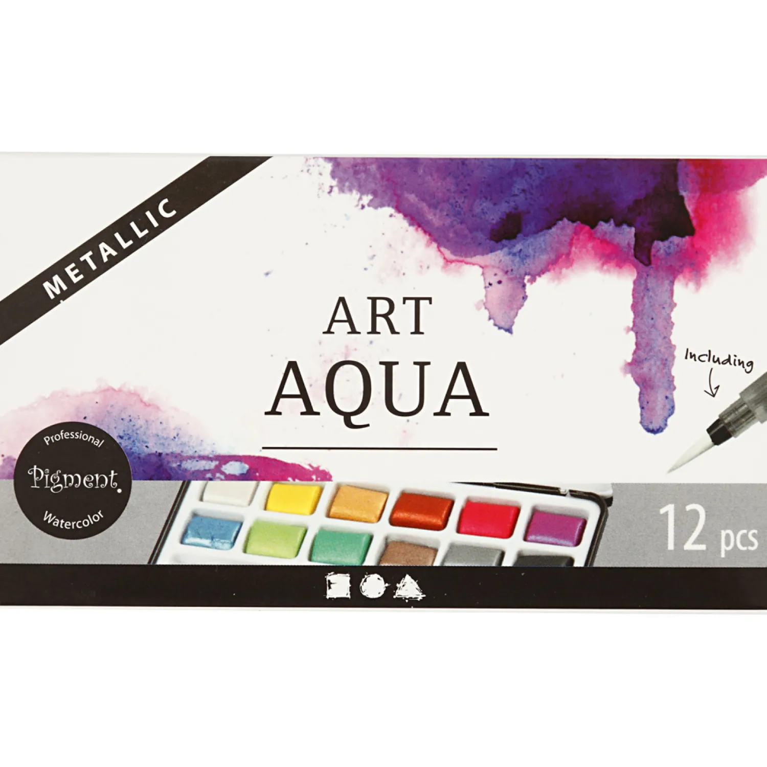 Art Aqua Aquarelverf Metallic, 12 Kleuren-Creativ Company Best