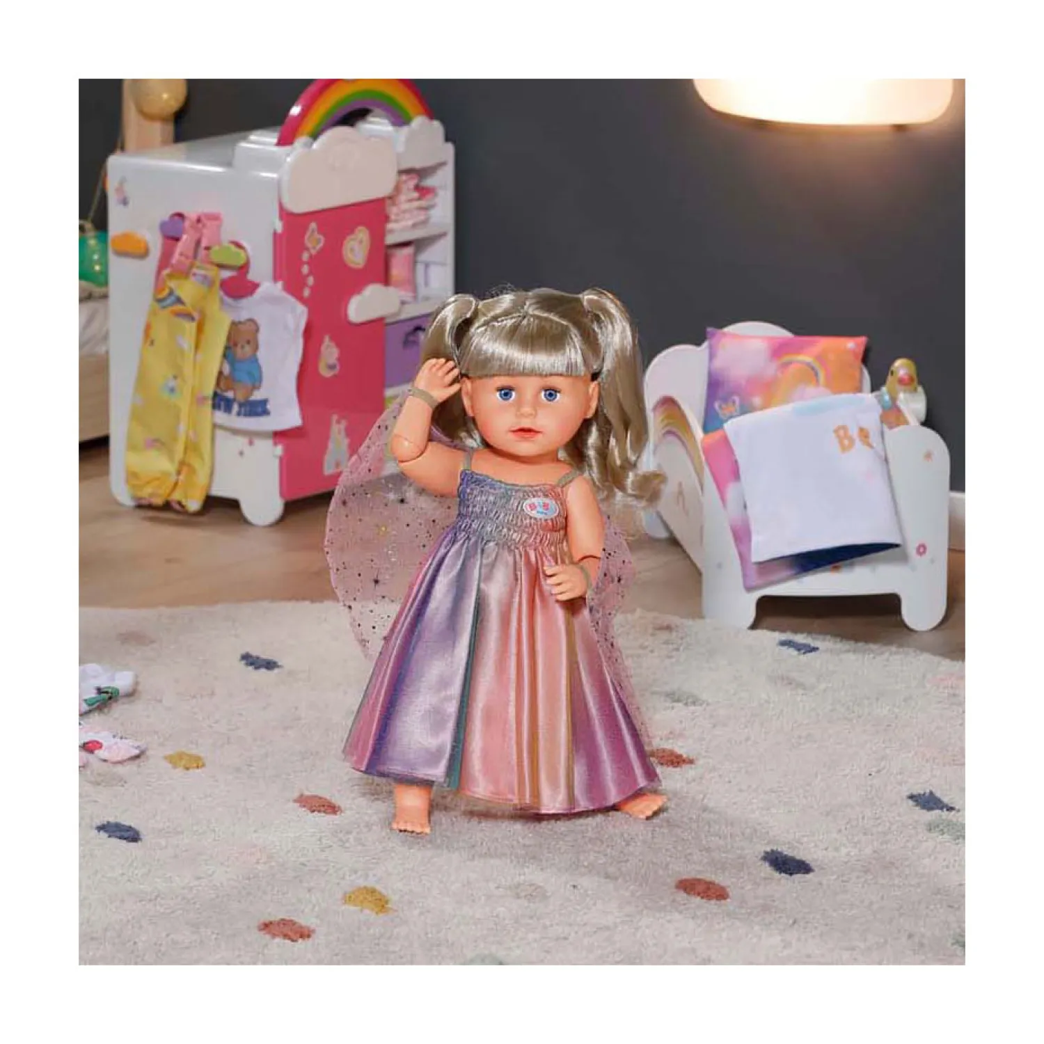 Regenboog Jurk, 43cm-Baby Born