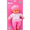 Babypop met Geluiden, 30cm.>Baby Rose New