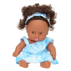 Babypop Krullen met Jurk, 22cm> Outlet