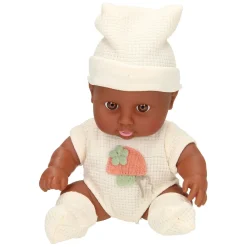 Babypopje met Wafelpakje en Muts