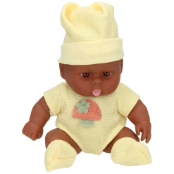 Babypopje met Wafelpakje en Muts