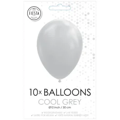 Ballonnen Cool Grijs, 30cm, 10st.-Globos Outlet