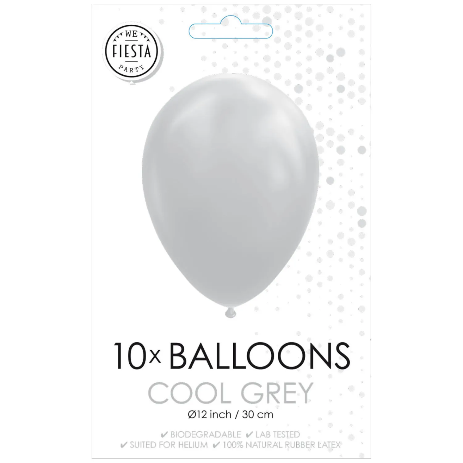 Ballonnen Cool Grijs, 30cm, 10st.-Globos Outlet