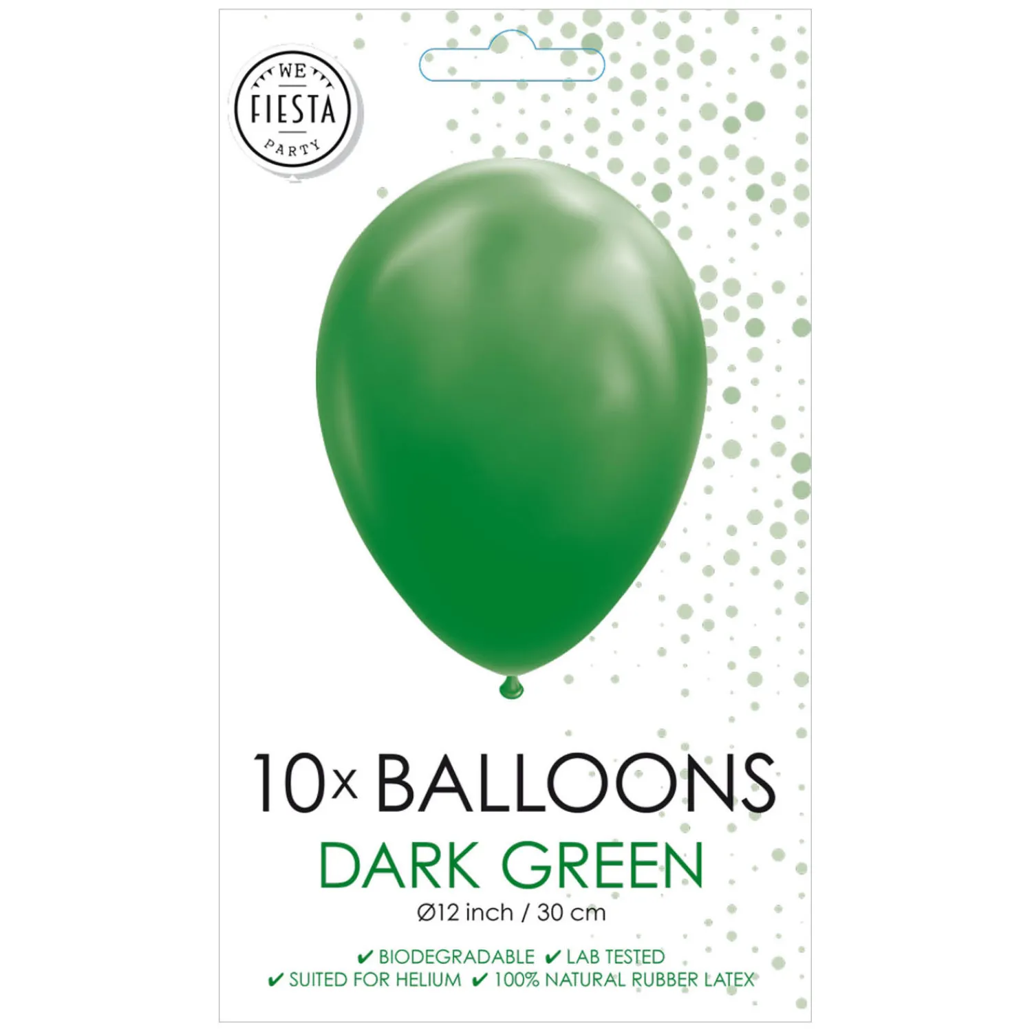 Ballonnen Donkergroen 30cm, 10st.>Globos Outlet