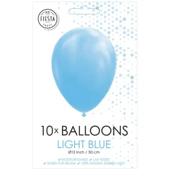 Globos Ballonnen Lichtblauw 30cm, 10st. Hot