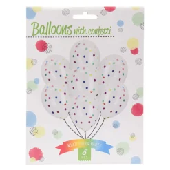 Ballonnen met Confetti Multi Kleuren, 8st.> Sale