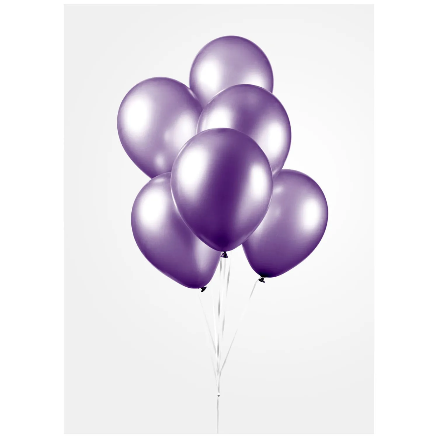 Ballonnen Metallic Paars 30cm, 10st.-Globos