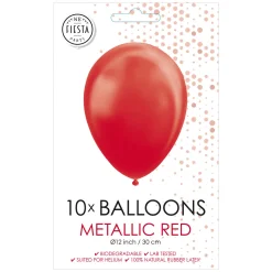 Ballonnen Pearl Rood 30cm, 10st.>Globos Clearance