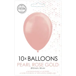 Ballonnen Pearl Rose Goud 30cm, 10st.>Globos Hot