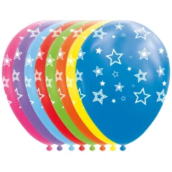 Ballonnen Sterren Mix Kleuren 30cm, 8st.-Globos Sale