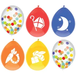 Ballonnenmix Sint, 6st.-Haza Witbaard Clearance