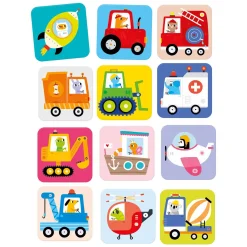 - Grote Memory Spel Voertuigen - 24st.>Banana Panda Outlet