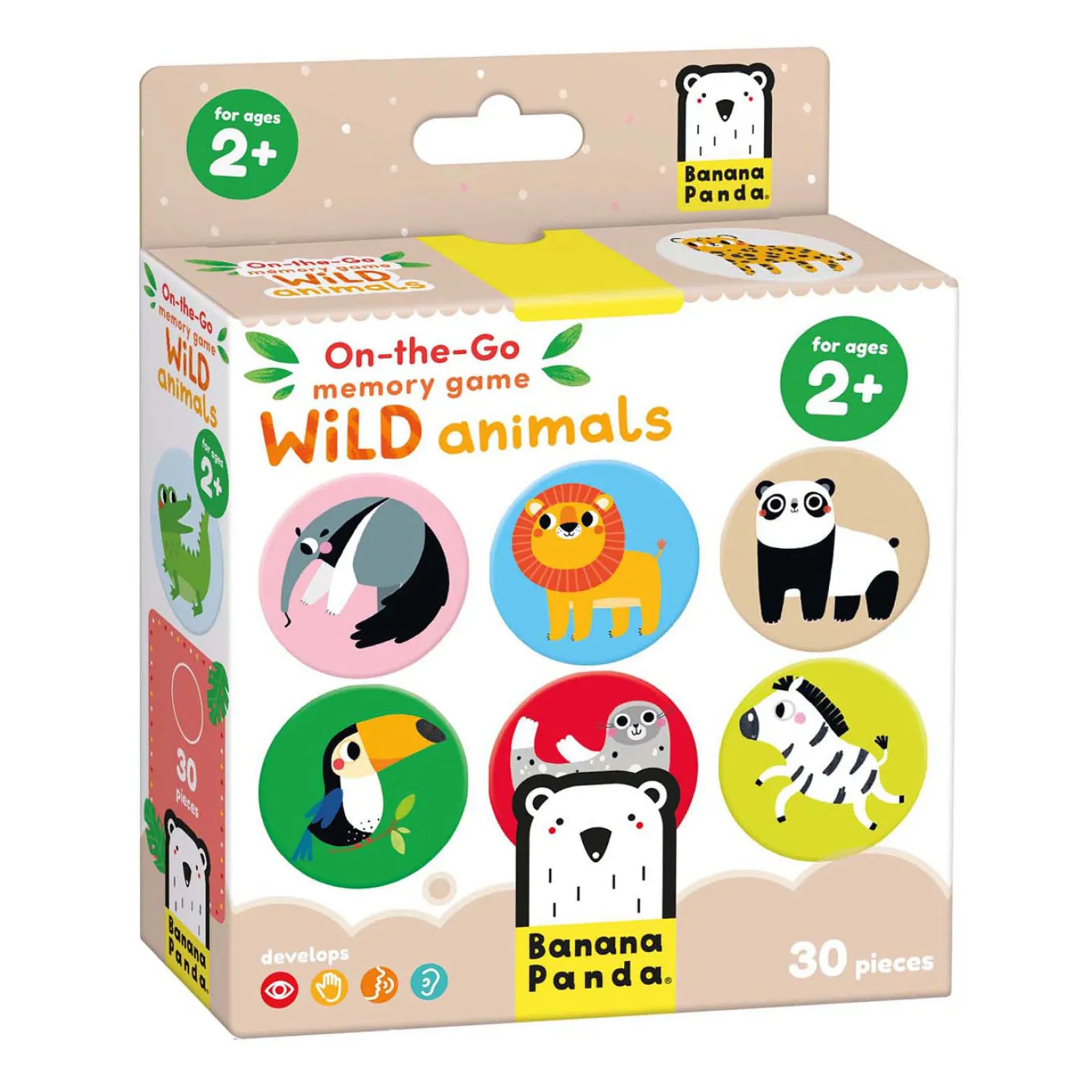 - On-the-Go Memory Spel Wilde Dieren - 30dlg.>Banana Panda Hot