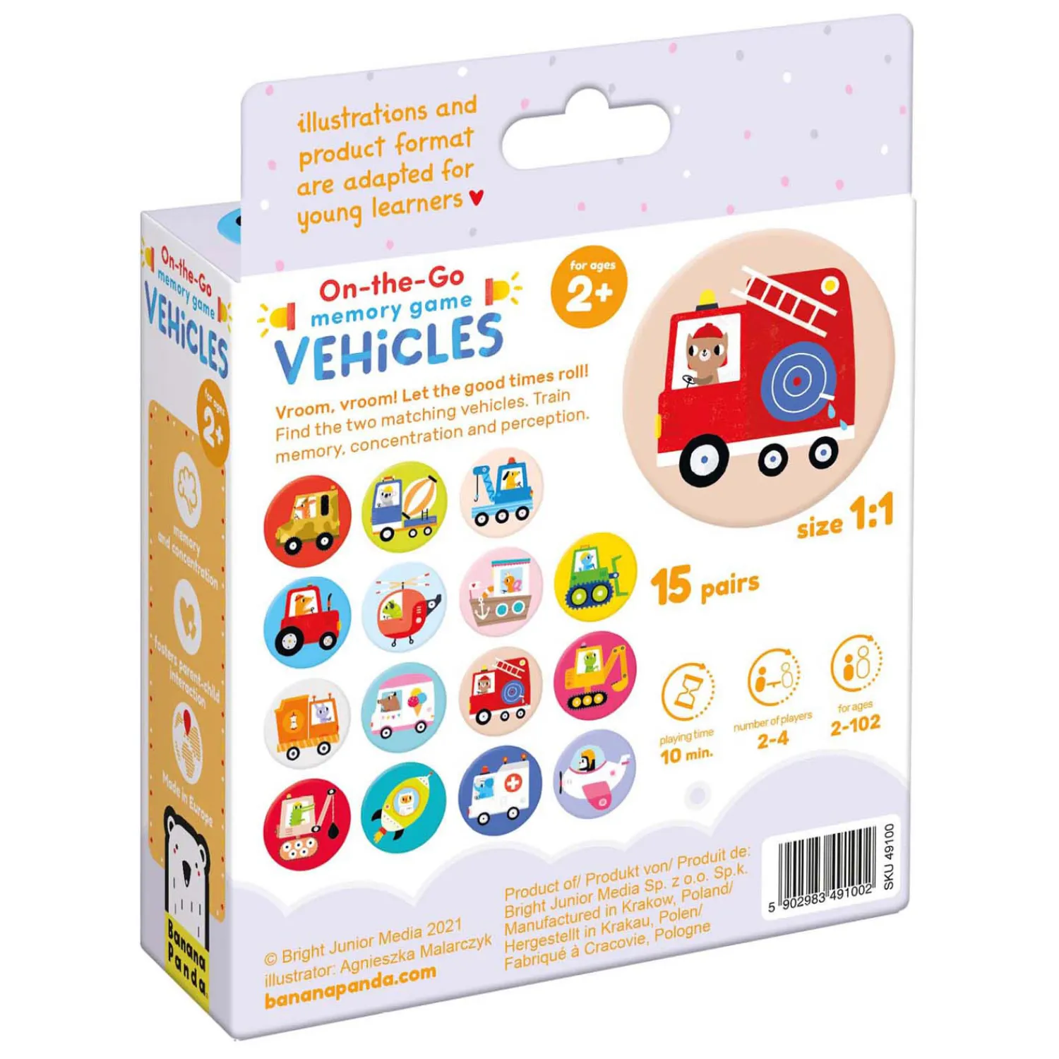 - On-the-Go Memory Spel Voertuigen - 30dlg.>Banana Panda Sale