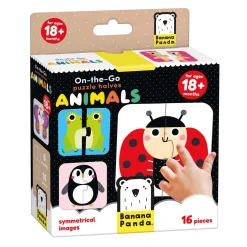 Banana Panda - On-the-Go Puzzel Halve Dieren - 16st. Sale