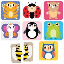 Banana Panda - On-the-Go Puzzel Halve Dieren - 16st. Sale