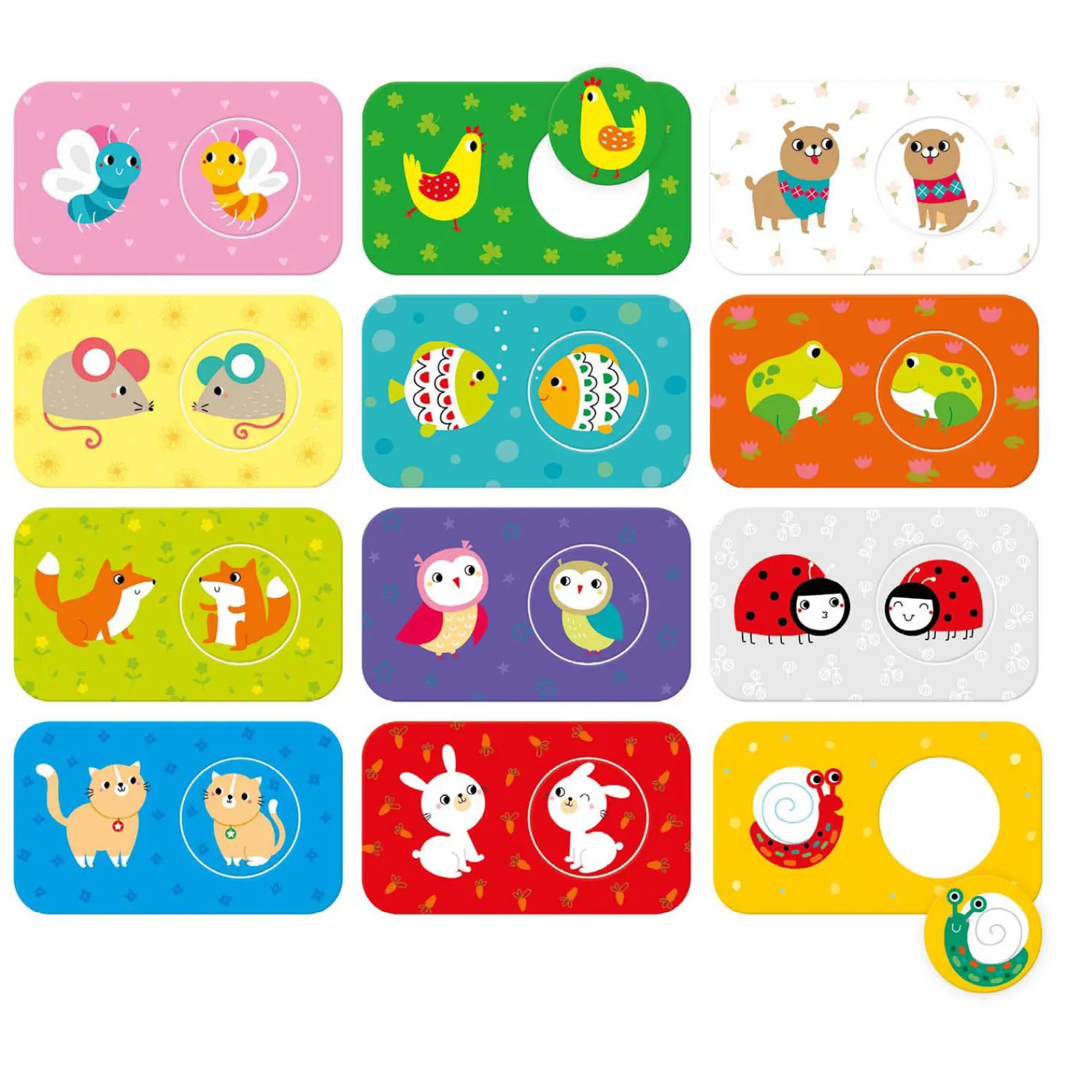 Banana Panda - Zoek Dezelfde Vriendjes Puzzels - 12st. Best