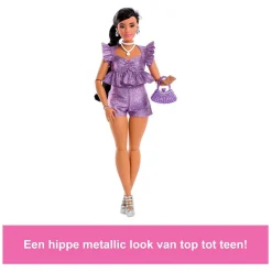 Barbie Deluxe Style - Paarse Shorts><noscript><img width=