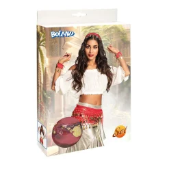 Belly Dance Set Rood, 3dlg.-Boland Sale