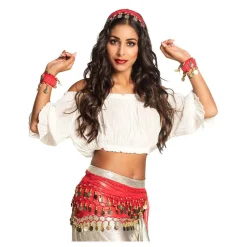 Belly Dance Set Rood, 3dlg.-Boland Sale