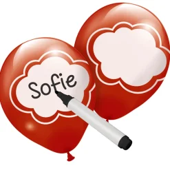 Beschrijfbare Ballonnen Gekleurd, 6st.-Folat BV Best