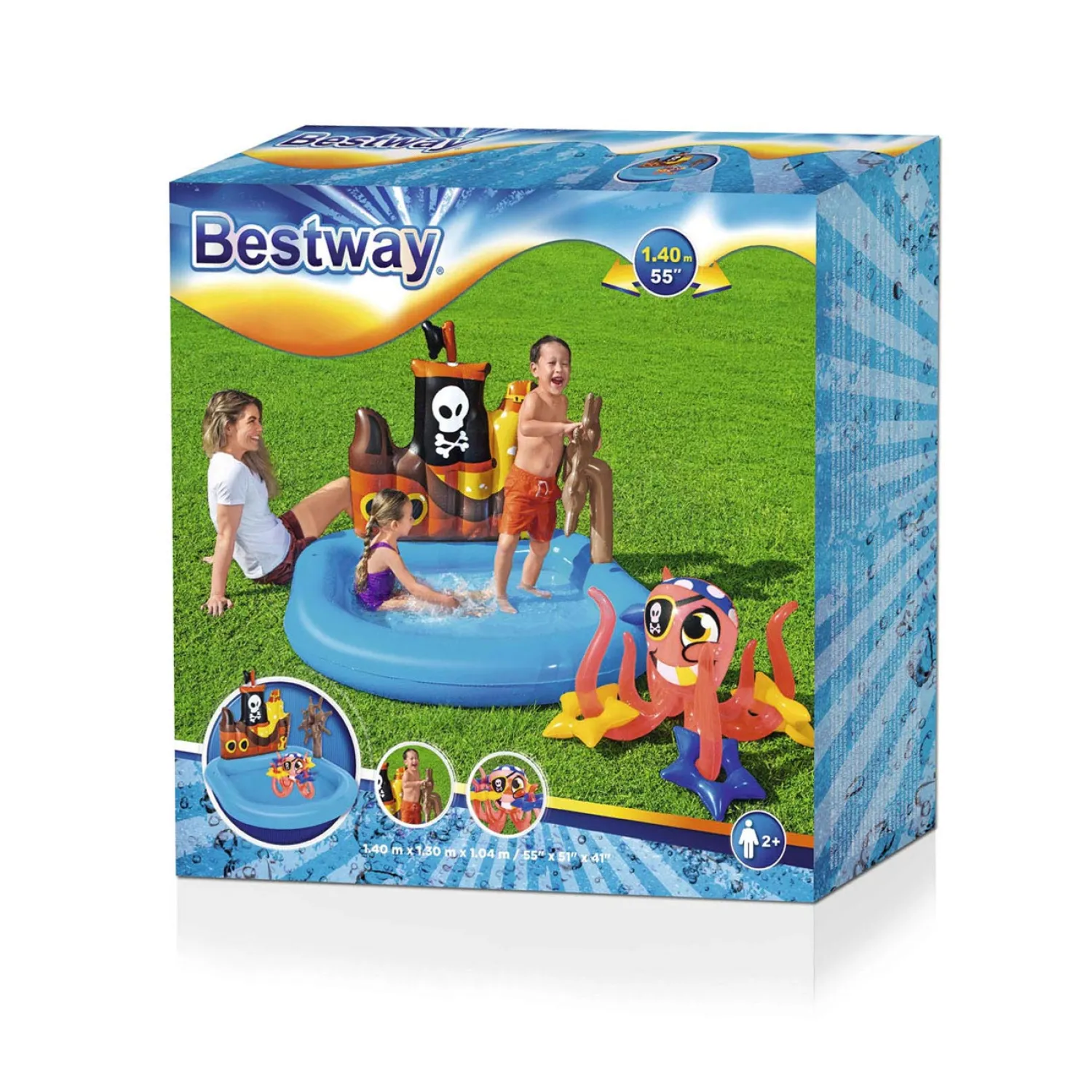 Bestway Playcenter Sleepboot Piraat Zwembad, 140x130x104cm New