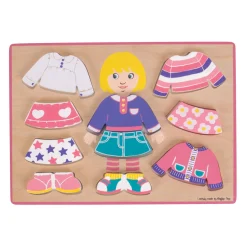 Houten Aankleedpuzzel Meisje, 10st.>Bigjigs New