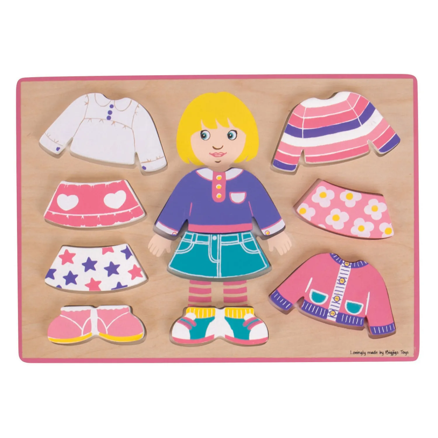 Houten Aankleedpuzzel Meisje, 10st.>Bigjigs New