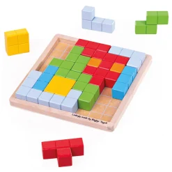 Houten Blokpuzzel Patronen-Bigjigs New